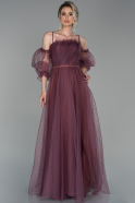 Long Rose Colored Evening Dress ABU1689