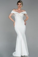 Long White Evening Dress ABU1690