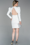 Short White Invitation Dress ABK985