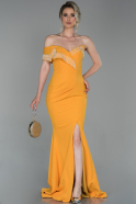 Long Saffron Mermaid Evening Dress ABU1692