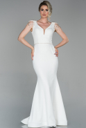 Long White Evening Dress ABU1693