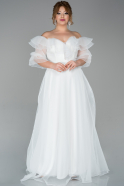 Long White Evening Dress ABU1675