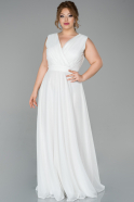 Long White Oversized Evening Dress ABU1762