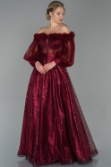 Long Burgundy Evening Dress ABU1710