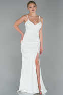 Long White Evening Dress ABU1805