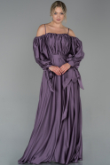 Lavender Long Satin Engagement Dress ABU1656