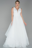 Long White Evening Dress ABU1727