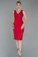 Short Red Dantelle Invitation Dress ABK994