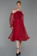 Midi Red Invitation Dress ABK998
