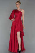 Long Red Satin Evening Dress ABU1813