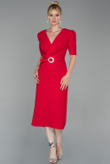 Midi Red Night Dress ABK991