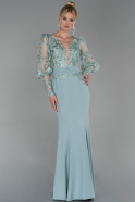 Long Mint Mermaid Prom Dress ABU1742