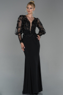 Long Black Mermaid Prom Dress ABU1742