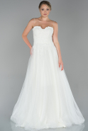 Long White Evening Dress ABU1753
