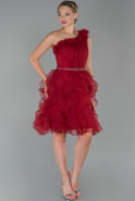 Short Red Evening Dress ABK1011