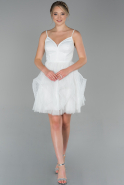 Mini White Evening Dress ABK1013