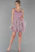 Mini Lavender Evening Dress ABK1013