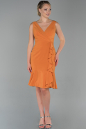 Short Orange Invitation Dress ABK1004