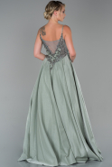Long Mint Satin Evening Dress ABU1756
