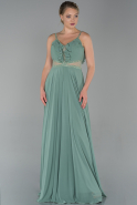 Turquoise Long Chiffon Evening Dress ABU1750