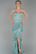 Long Mint Dantelle Evening Dress ABU1749