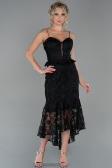Midi Black Laced Invitation Dress ABK1017