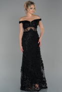 Long Black Mermaid Evening Dress ABU1789