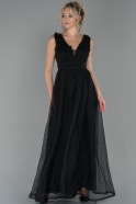 Long Black Engagement Dress ABU1790