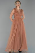 Long Light Brown Engagement Dress ABU1790