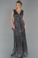 Long Anthracite Evening Dress ABU1792