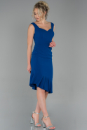 Short Sax Blue Invitation Dress ABK1020