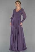 Long Lavender Chiffon Evening Dress ABU1797