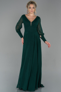 Long Emerald Green Chiffon Evening Dress ABU1797