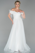 Long White Evening Dress ABU1669
