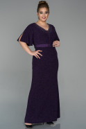 Purple Long Plus Size Evening Dress ABU1700