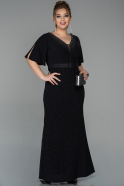 Long Black Oversized Evening Dress ABU1806