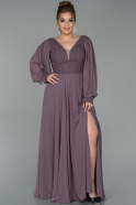Long Lavender Chiffon Oversized Evening Dress ABU1732