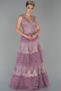 Long Powder Color Evening Dress ABU1817