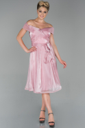 Midi Powder Color Mermaid Prom Dress ABK1037