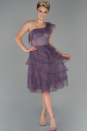Short Lavender Invitation Dress ABK1038