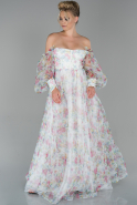 Long White Invitation Dress ABU1820