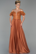 Long Orange Evening Dress ABU1822