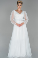 Long White Evening Dress ABU1823