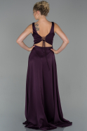 Purple Long Satin Evening Dress ABU1746