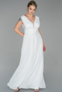 Long White Evening Dress ABU1825