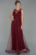 Long Burgundy Prom Gown ABU1826