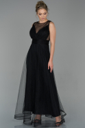Long Black Prom Gown ABU1826