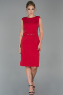 Midi Red Invitation Dress ABK1045