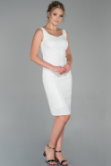 Short White Invitation Dress ABK1051