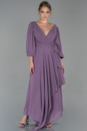Long Lavender Chiffon Evening Dress ABU1834